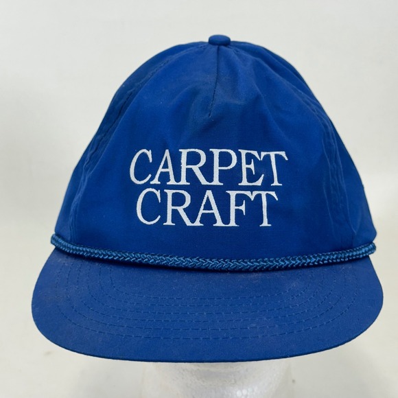 Designer Award Headwear Other - Vintage Carpet Craft Blue Snapback Hat Rope Brim Designer Award Cap Mens